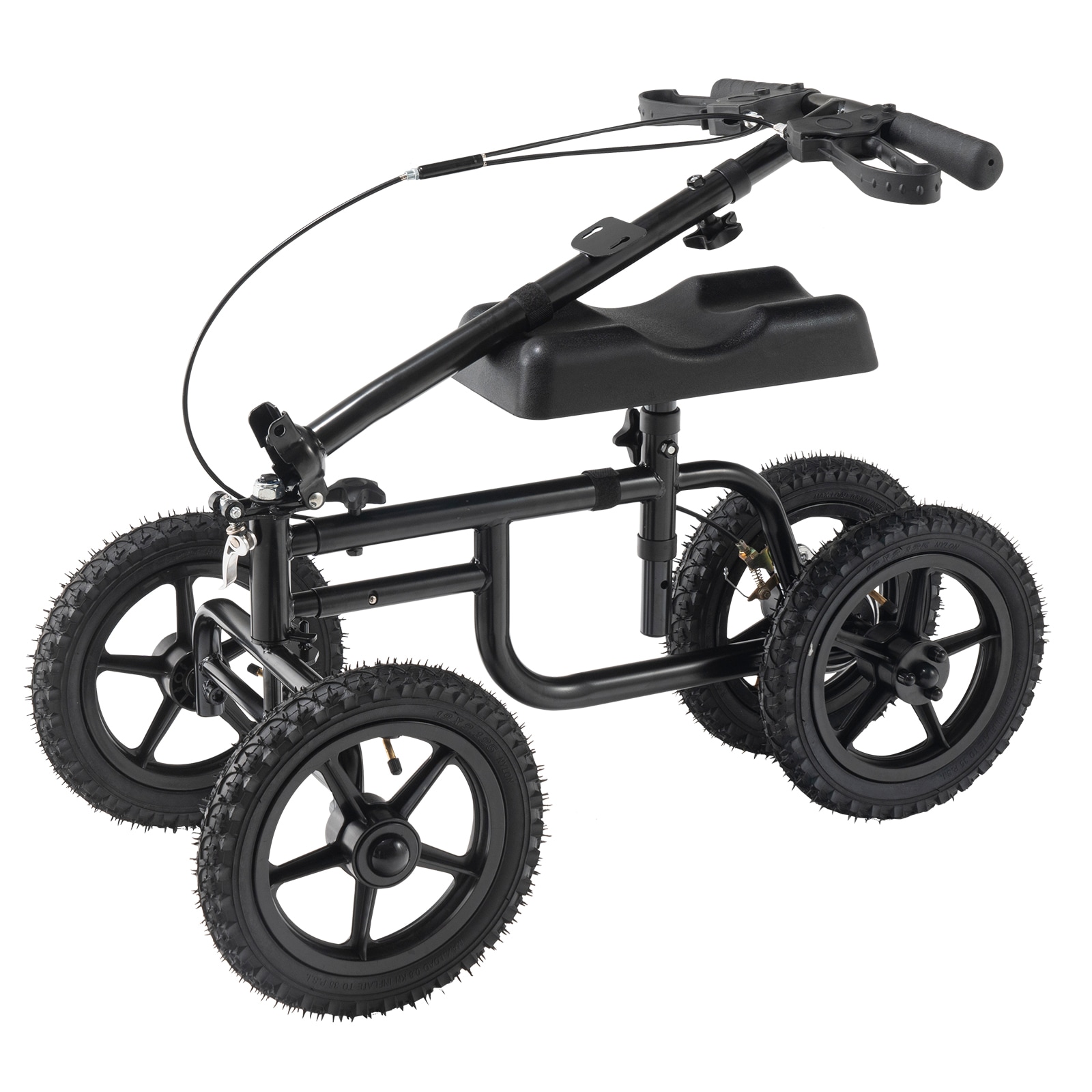 Folding Knee Scooter Steerable Knee Walker For Leg Recovery_voghion.com
